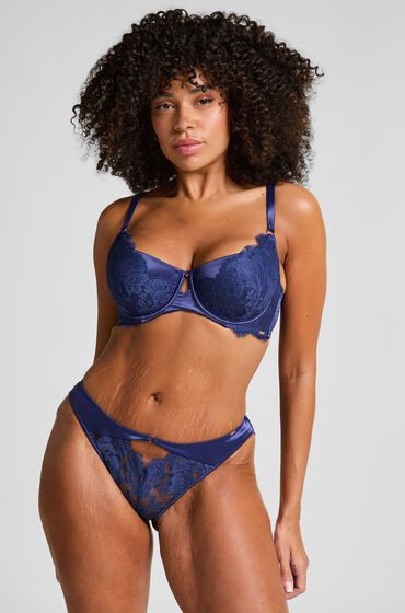 Hunkemöller Grace Brazilian mit hohem Beinausschnitt Blau