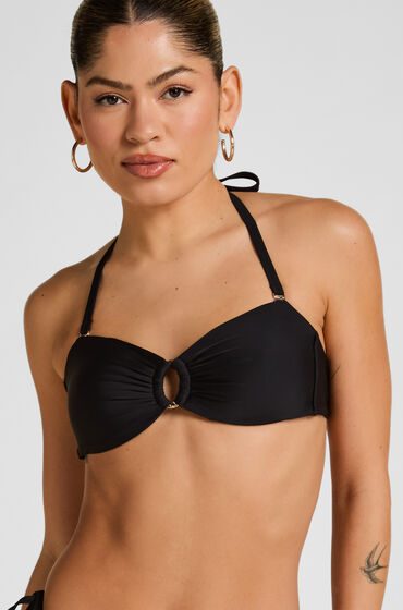 Hunkemöller Luxus Bandeau Bikini-Top Schwarz