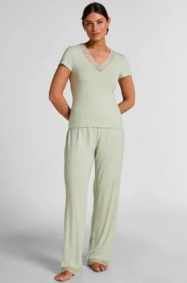 Hunkemöller Pyjamaset Nana Grün