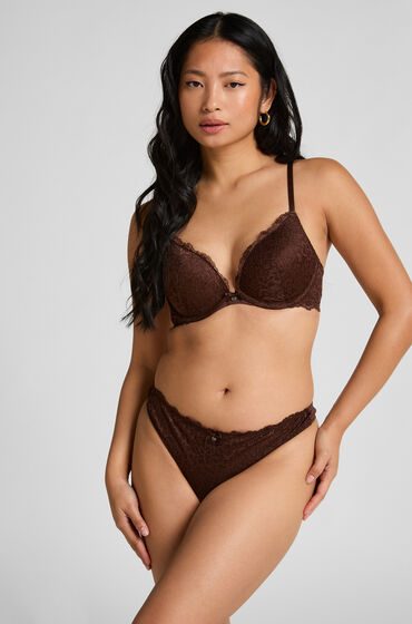 Hunkemöller String Marine Braun