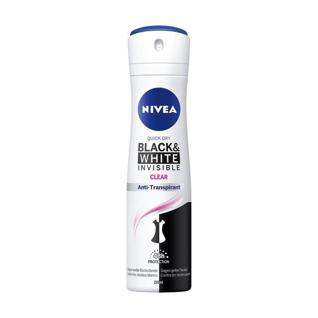 Nivea Black & White Invisible Clear Deo Spray 150ml