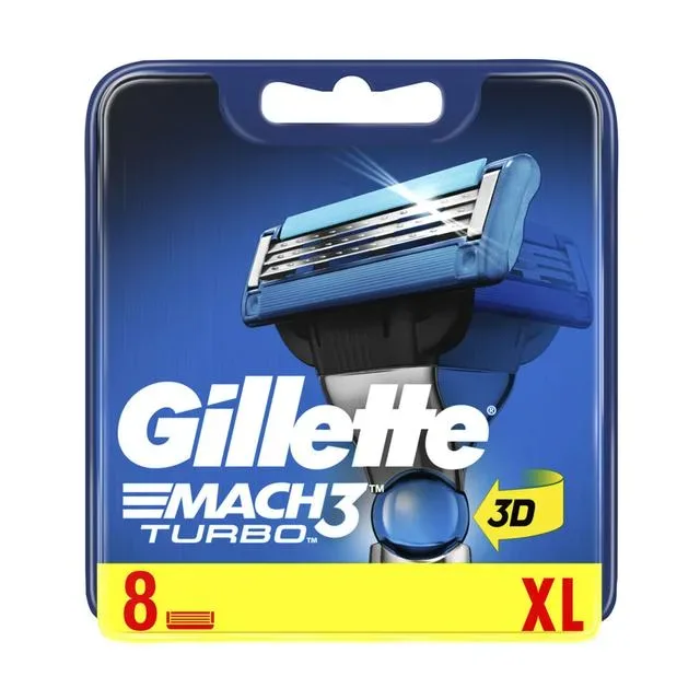 Gillette Mach3 Turbo 3D Rasierklingen 8 Stück