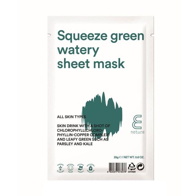 E. NATURE Squeeze green Watery Sheet mask