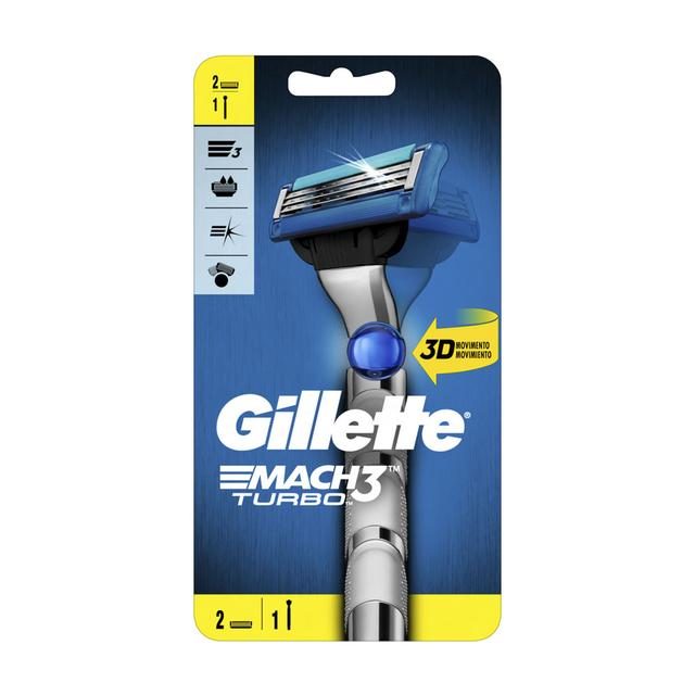 Gillette Mach3 Turbo 3D Rasierer + 2 Klingen