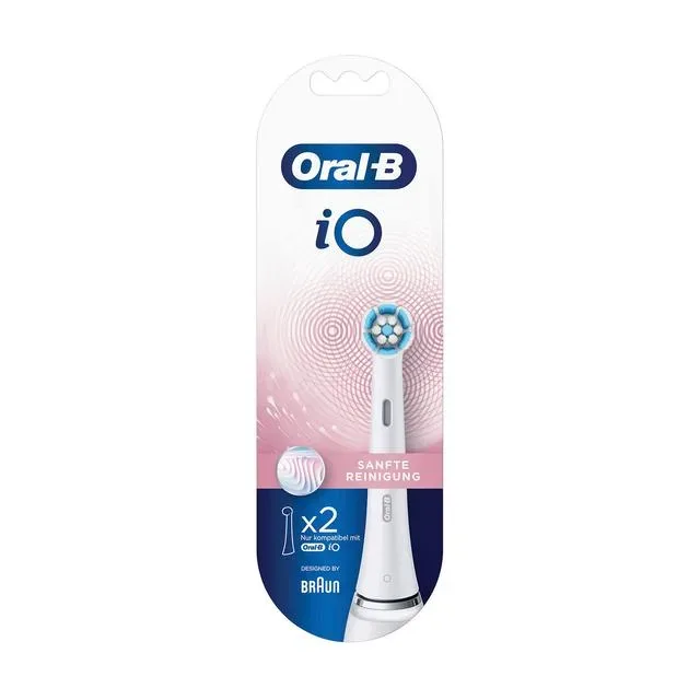 Oral-B iO SensitiveReinigung 2St Weiss Ersatzbürsten – Ersatzbürste/Zahnpflege Zubehör