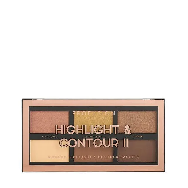 PROFUSION Highlight & Contour II 6 Color Highlight & Contour Palette 1ST