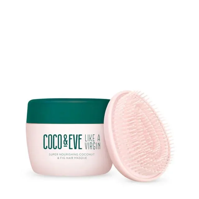 COCO & EVE Like A Virgin Super Nourishing Coconut & Fig Hair Masque + Hair Brush