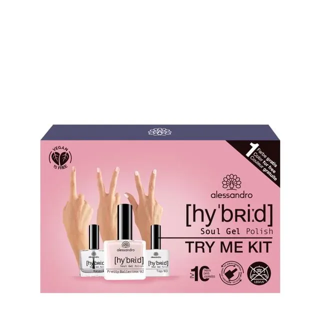 Alessandro Hybrid Soul Gel Polish Try Me Set Pretty Ballerina 3ST