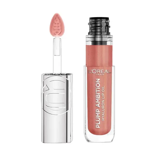 L'OREAL - Plump Ambition Hyaluron Lip Oil, 5 ml,  Nude Macaron