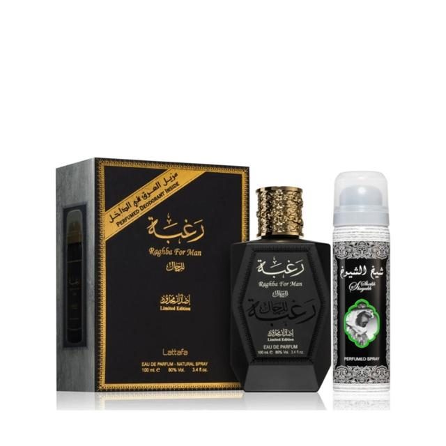 Lattafa Raghba Man Eau De Parfum Spray plus 50 ml Deodorant Spray 100 ml