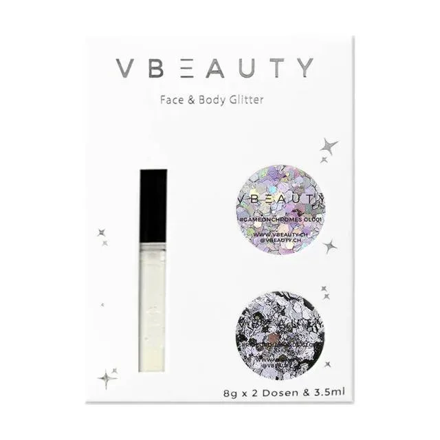 VBEAUTY Chunky Glitter Silver Edition Make-up-Set 1ST