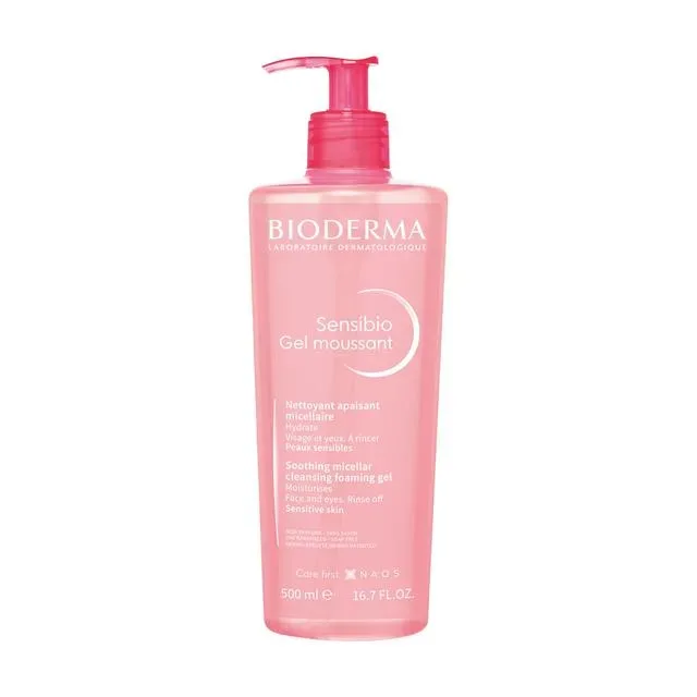 BIODERMA Sensibio Gel moussant - mildes Mizellenreinigungsgel für empfindliche Haut, beruhigend Reinigungsgel 500 ml