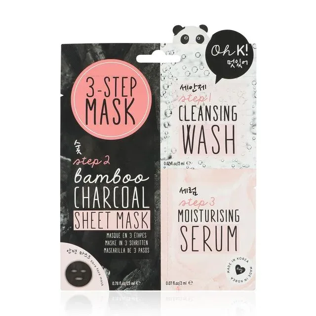 Oh K! 3 Step Mask Wash, Sheet Mask, Serum
