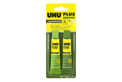 UHU Kraftkleber Permanent ENDFEST Flüssig Transparent 2 x 15 ml 45670