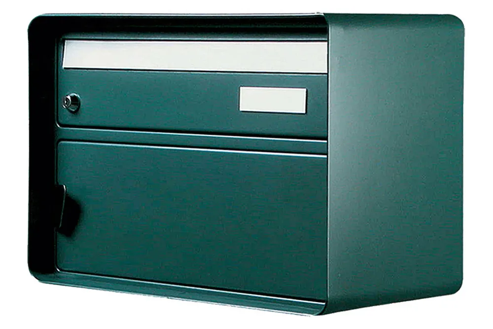 Huber Briefkasten Leysin Grün-Metallic | 40 × 31 × 31 cm