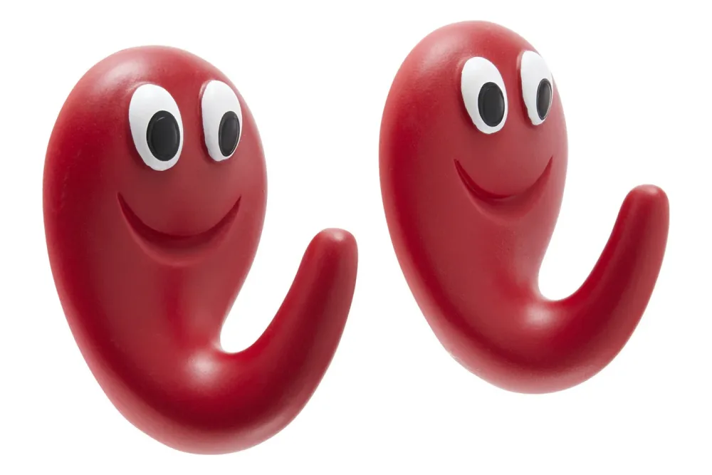 Spirella Haken Smile Rot | 2 × 4 × 5 cm