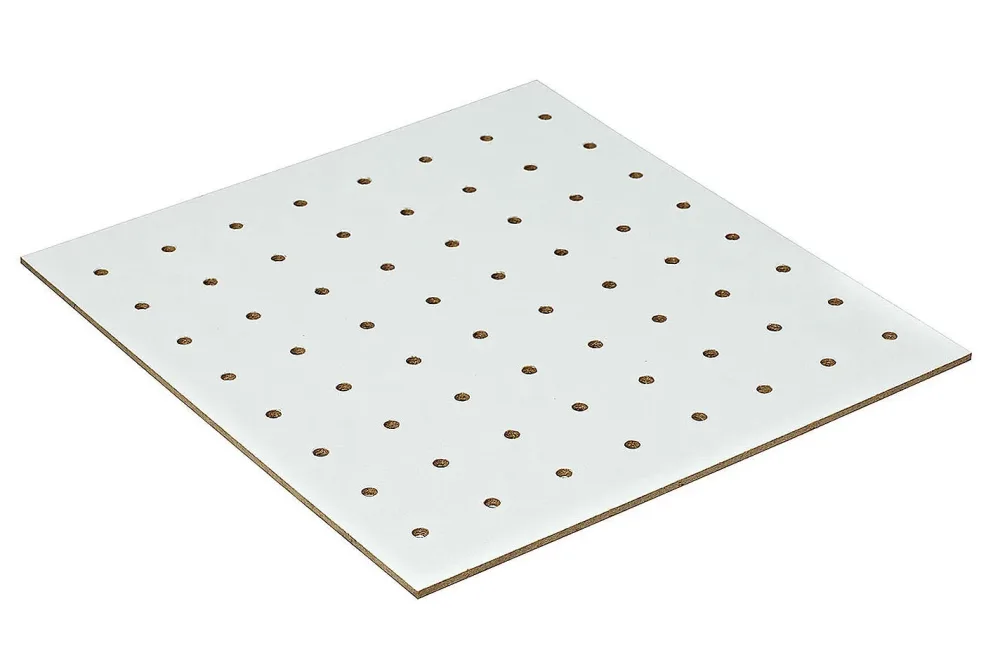 Hartfaserplatte weiss gelocht 3 mm