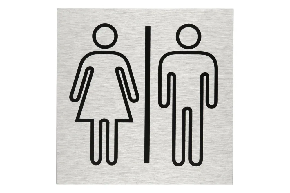 Alu-Schild Toiletten Symbol | ⌀ 12 cm