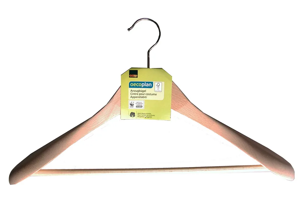 Oecoplan Anzug-Kleiderbügel mit Steg Holz FSC