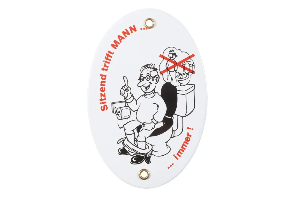 Münder Email Schild Männer-Toiletten-Gebot