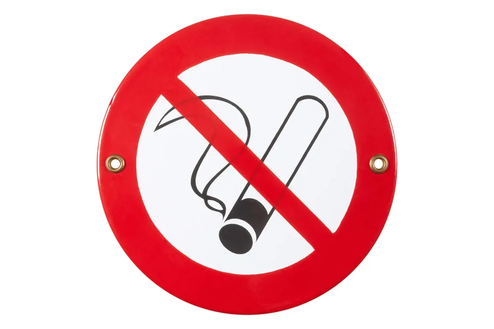Münder Email Schild Nichtraucher-Symbol | ⌀ 15 cm