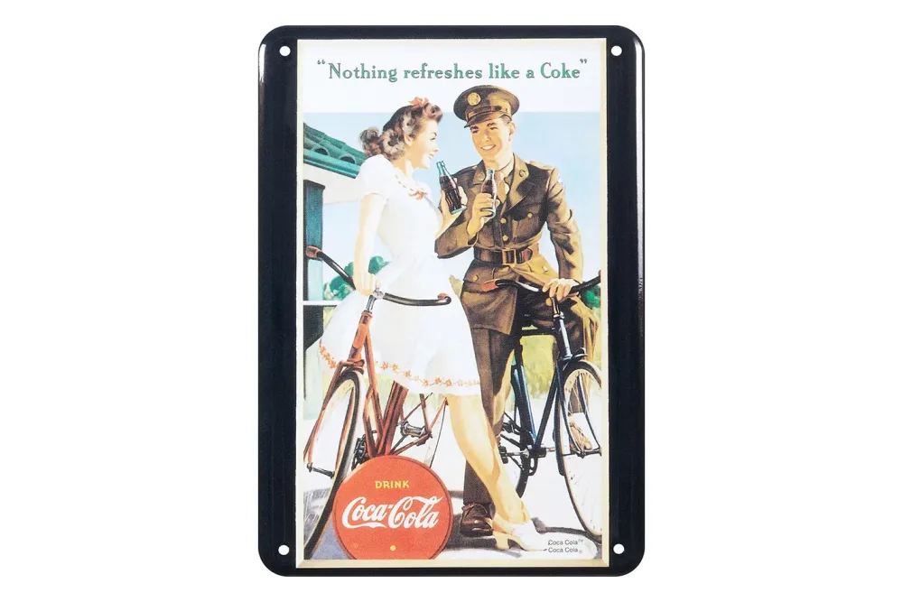 Münder Email Schild Cola Nothing Refreshes | 15 × 10 cm