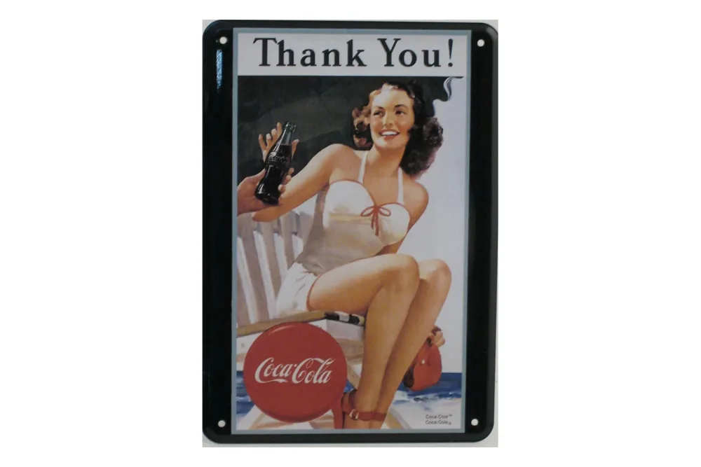 Münder Email Schild Cola Thank you | 15 × 10 × 0.5 cm
