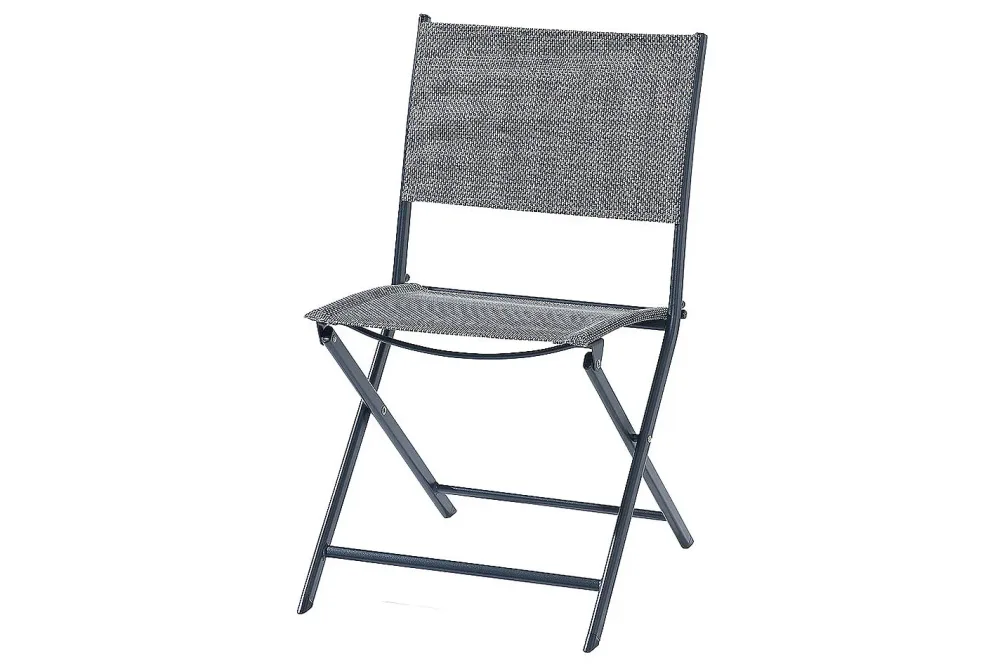 Home and More Klappstuhl Sling Grau Meliert | 55 × 46 × 80 cm