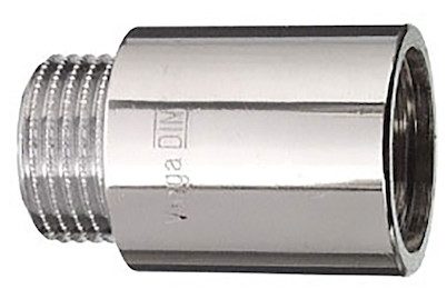 Cornat Hahnverlängerung Messing verchromt | 1/2 × 10 mm