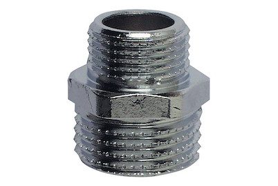Cornat Reduzier-Doppelnippel Chrom | 1/2 × 3/8