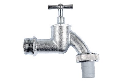 Cornat Auslaufventil Knebel Chrom-Matt | 3/4''