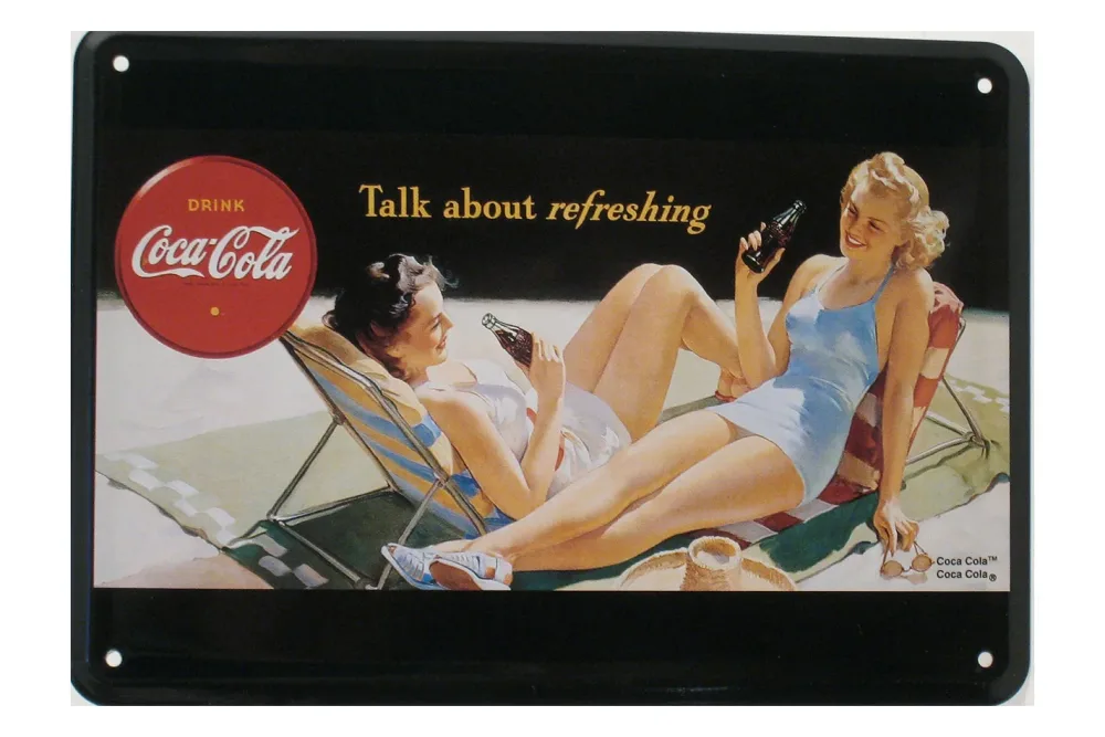 Münder Email Schild Coca-Cola Talk About | 15 × 10 cm
