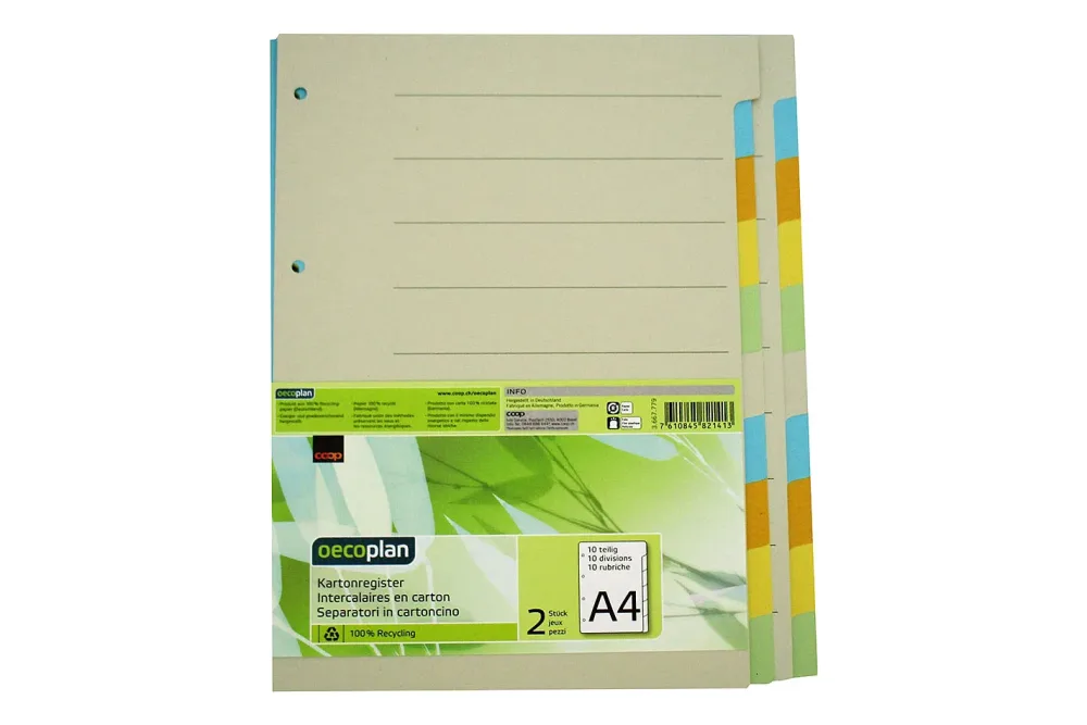 Oecoplan Kartonregister A4 10 Stück