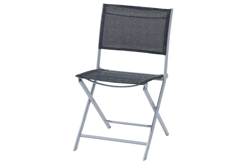 Home and More Klappstuhl Sling Schwarz | 80 × 46 × 55 cm