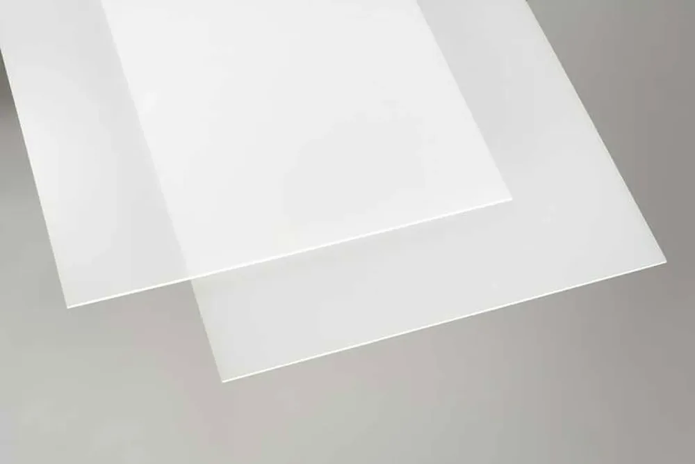 Tecolux Acrylglas Eben Glatt Opal | 50 × 25 × 0.3 cm