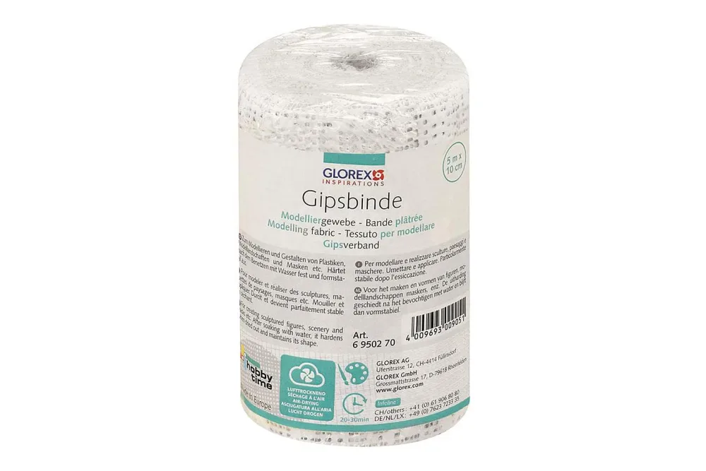 Glorex Gipsbinde Modelliergewebe | 5 m | 10 cm