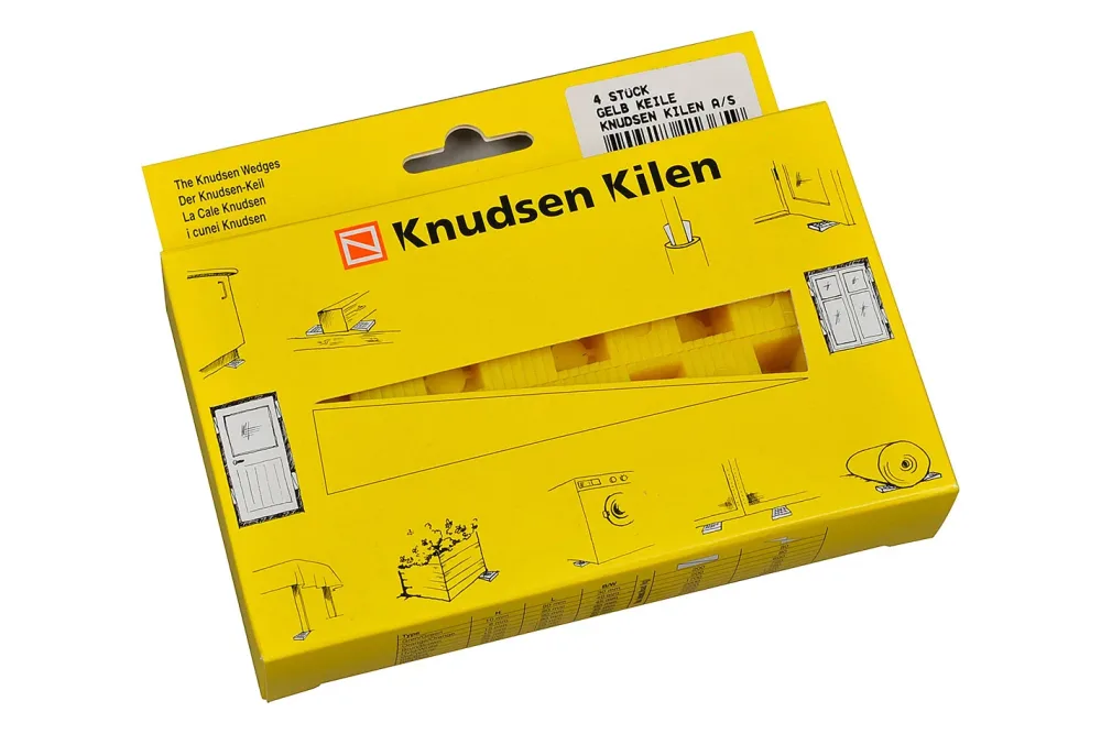 Knudsen Keile Gelb | 15 × 4.5 × 2.5 cm | 4 Stück