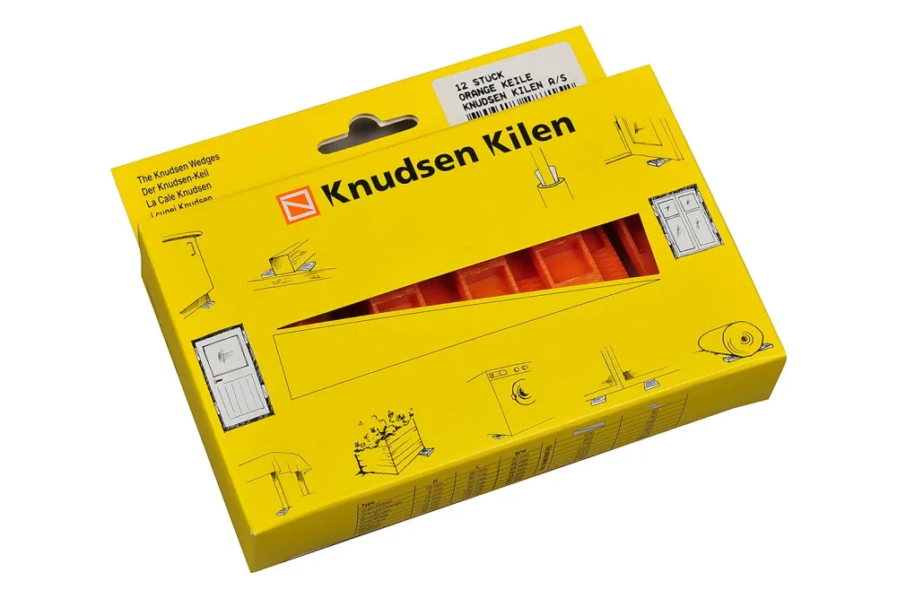 Knudsen Kunststoff-Keile Orange | 80 × 40 × 8 mm | 12 Stück
