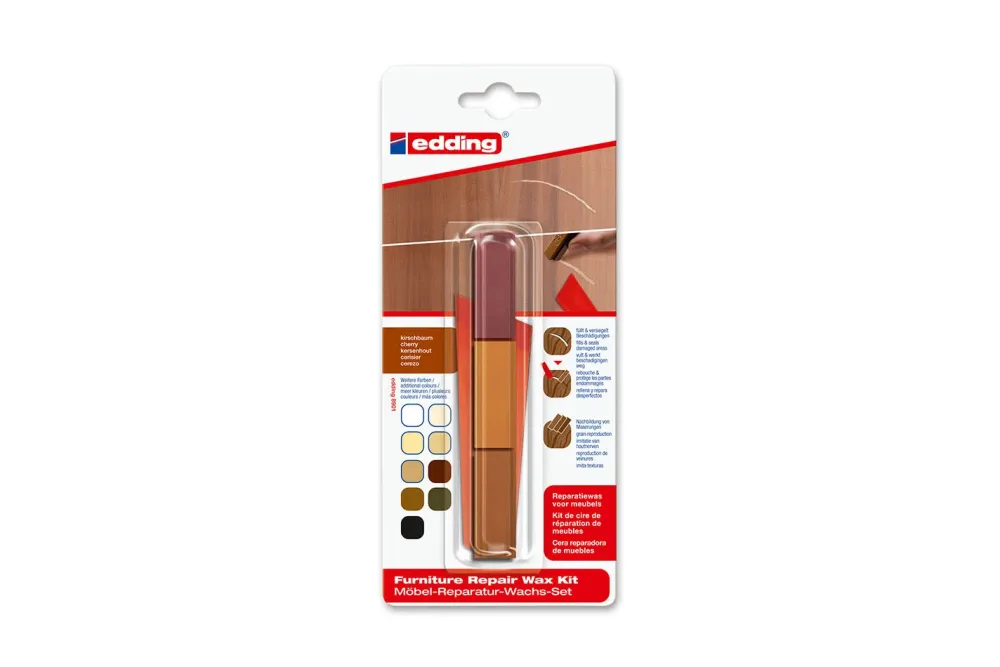 Edding Möbelreparaturwachs-Set Kirschbaum