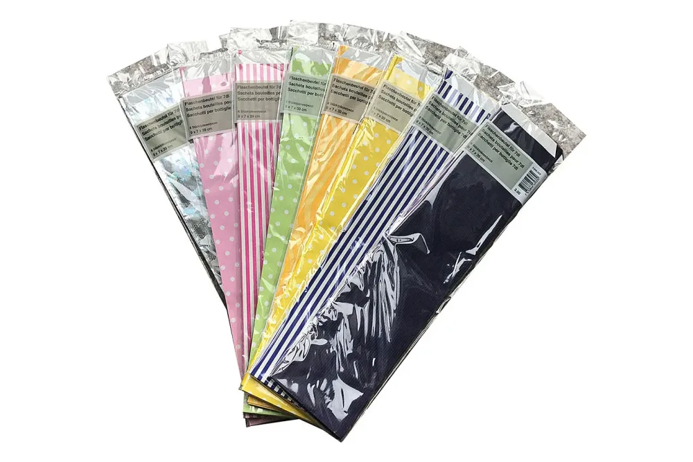 Flaschenbeutel Fantasie Farbe assortiert 7dl 6 Stück