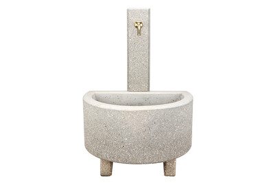 Brunnen Luna Zementgrau | 118 × 60 × 80 cm