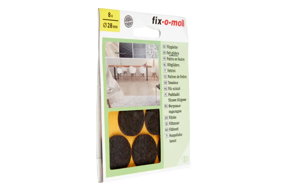 Fix-O-Moll Filzgleiter Rund | ⌀ 3 cm | 8 Stück