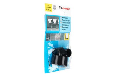 fix-o-moll Rohrkappen Ø 16 mm, schwarz