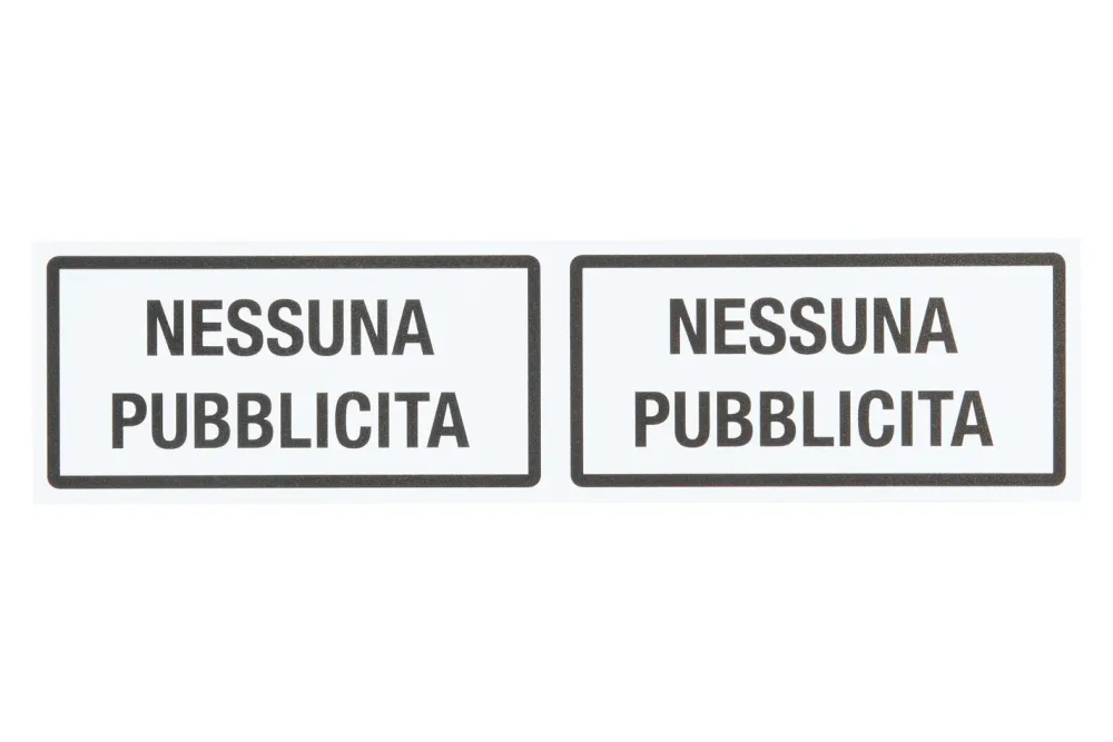 Schild Nessuna Pubblicità | ⌀ 20 cm