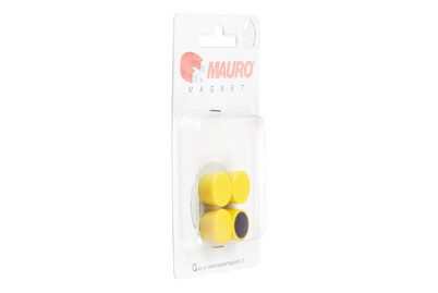Haftmagnet Gelb | ⌀ 16 mm | 4 Stück