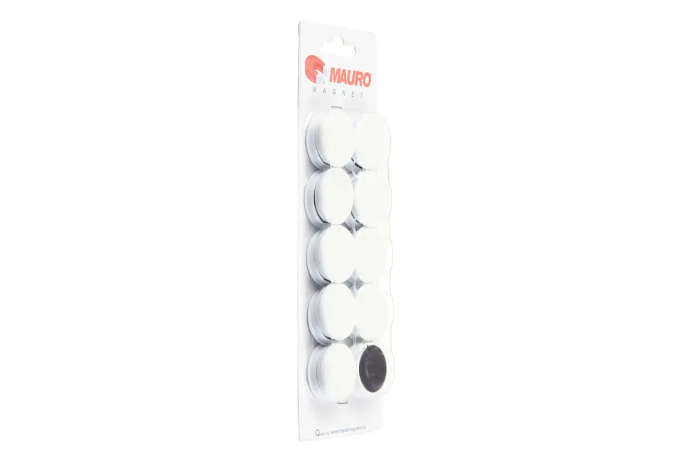 Haftmagnet Weiss | ⌀ 30 mm | 20 Stück