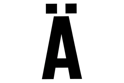 Folienbuchstabe Ä Schwarz | 10 cm