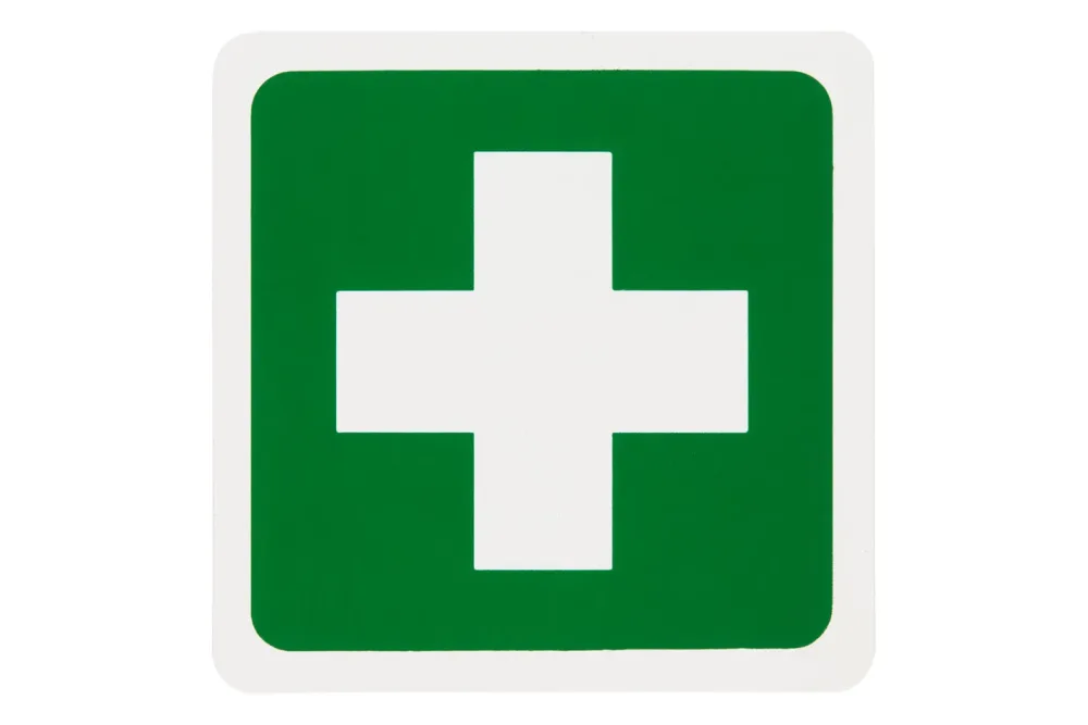 Schild Erste Hilfe Kreuz | 7.5 × 7.5 cm