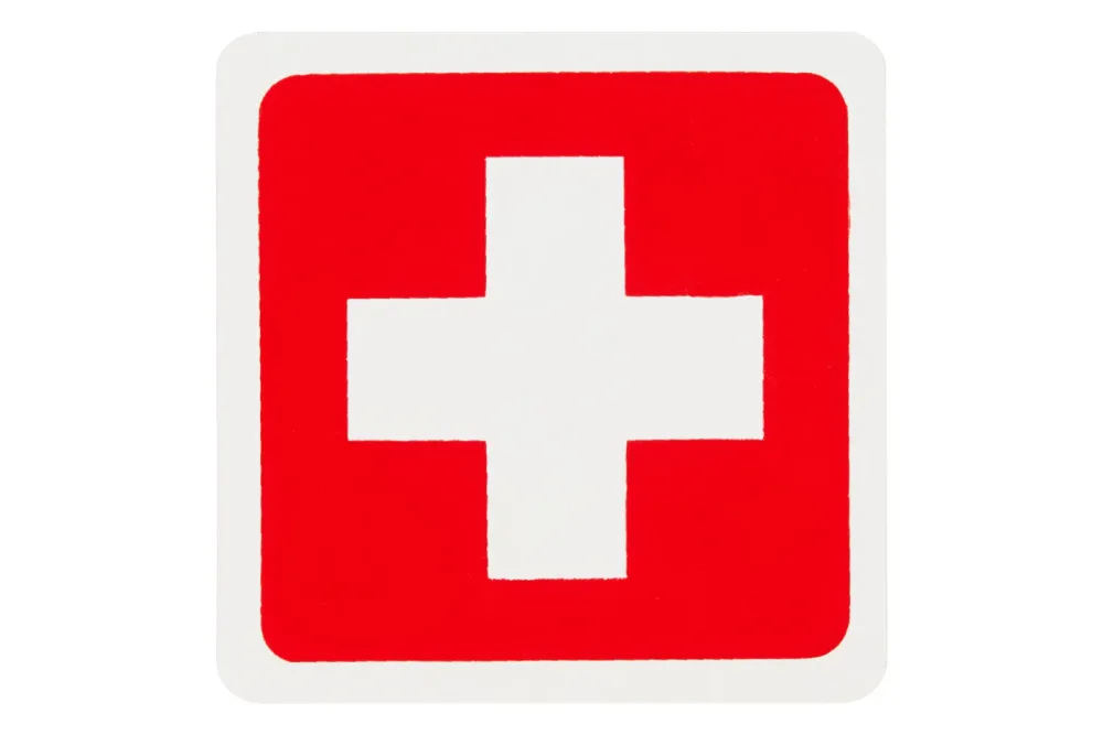 Schild Schweizer Kreuz | 7.5 × 7.5 cm