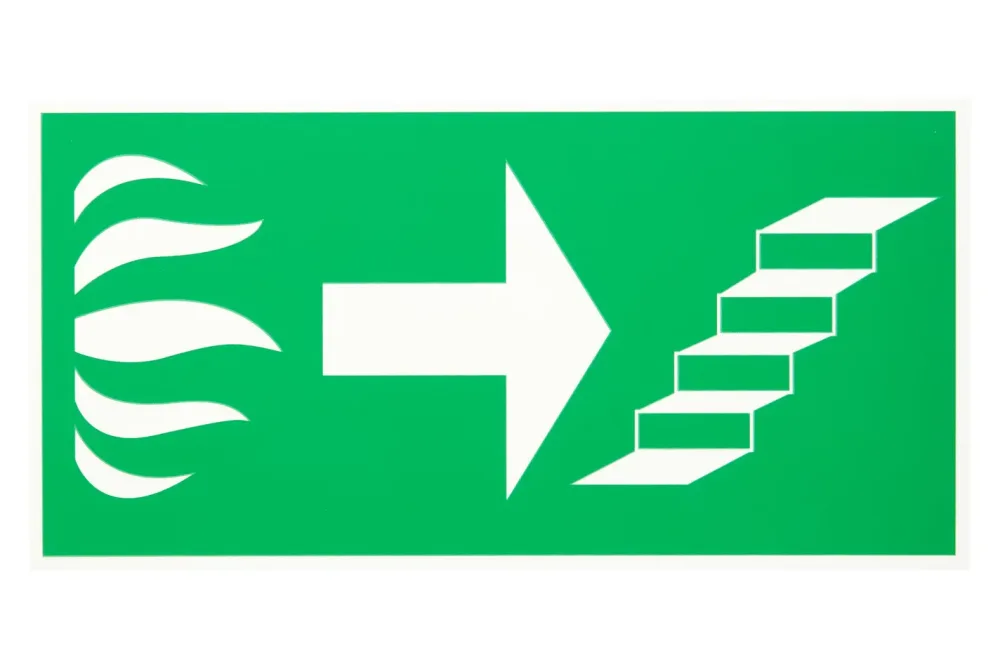 Nachtleuchtendes Schild Treppe | 15 × 31.5 cm